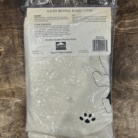 Vintage Design Trend Ironing Board Cover "PAW PRINTS" Cats Cat Lady 100% Cotton - Picture 3 of 3